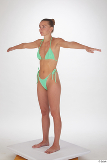 Arina Shy green bikini standing t poses whole body 0002.jpg